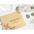 thumbnail image 6 of Darling Souvenir Personalized Engraved Laser Cut Wedding Guest Book Wooden Cover Sign-in Book Registry Guestbook Scrapbook-H4, 6 of 7