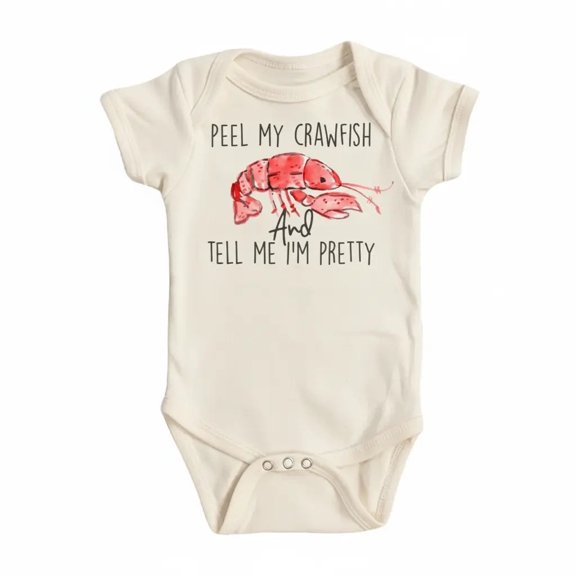 Crawfish Peeling Newborn Baby Bodysuit