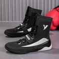 thumbnail image 6 of Sneakers, Professional Boxing & Wrestling Shoes - High-Top Training Shoes with Anti-Slip Grip, Breathable Upper, Tear- - All-Season Gym, Competition, Home Use - for Men & Women - Black/ Gray Athletic, 6 of 9
