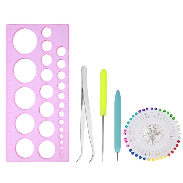 Wdftyju Juego de herramientas para filigrana de papel DIY, plantilla, tablero de molde, pinzas, agujas, Kit de pluma rodante Wdftyju 3xx2hg3sx8gy4al3