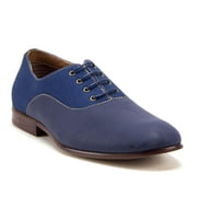 Men's Classic Nubuck Round Toe Lace Up Oxfords Dress Shoes, Blue, 9