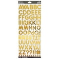 thumbnail image 2 of (2 pack) Sticko Solid Large Gold Alphabet Paper Stickers, Frankfurter Paper Script, 75 Pieces, 2 of 5