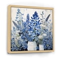 thumbnail image 2 of Designart "Harmonized Blue Bonnets In Vase" Blue Bonnets Floater Framed Canvas Prints, 2 of 5