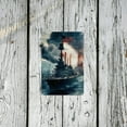 thumbnail image 5 of Nautical Battleship Deck Iron Wall Art Sign - Detailed Warship Design with Flames & Smoke, 8x1 Dramatic Home, Bar, Cafe, Garage Decor (8x12 Inches), 5 of 8