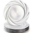 thumbnail image 1 of 12 Pack Plastic Silver Charger Plates, 1 of 1