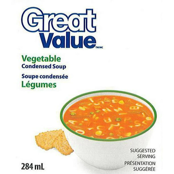 Soupe condensée aux légumes de Great Value 284 ml