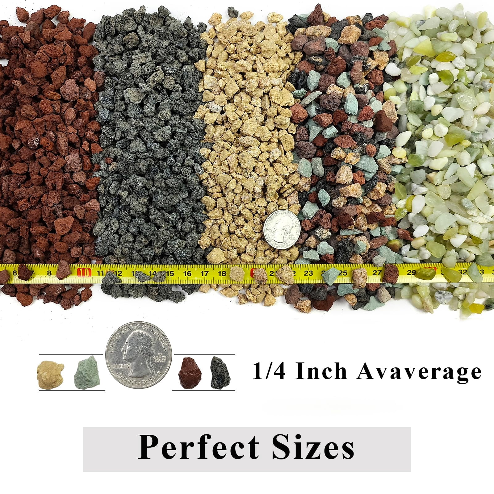 2.2lbs Succulent Cactus Soil 0.25inch Potting Mix Horticultural Lava Rocks Bonsai Soil for Indoor Plants Drainage Volcanic Rock for Terrarium Gardening Top Dressing