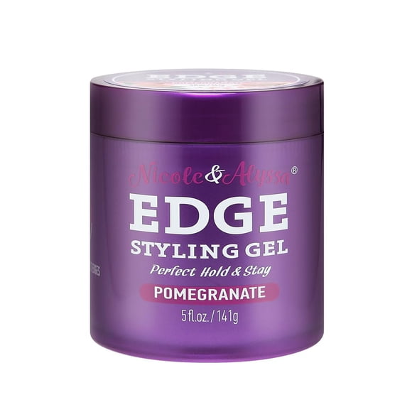 Nicole & Alyssa - Gel de control de bordes 5 oz - Extracto de granada Fórmula de fijación duradera sin escamas Acabado elegante