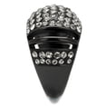 thumbnail image 4 of Luxe Jewelry Designs Women's Light Black IP Stainless Steel Ring with Hematite Crystals - Size 6, 4 of 4
