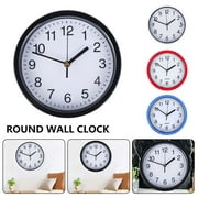 Hvxrjkn 8 Inch Wall Clock Silent Wooden Design Round Wall Clock for Living Room and Bedroom