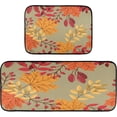 thumbnail image 7 of SKYSONIC Autumn Leaves Berries Kitchen Rugs 2 Pieces, Fall Maple Leafage Floor Mat Room Area Rug Washable Carpet Perfect for Living Room Bedroom Entryway, 7 of 7