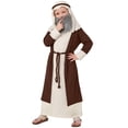 thumbnail image 2 of Gaexia Kids Shepherd Outfit Boys Robe Set Head Wrap Belt Biblical Theme Dress Up Clothing Pageant Outfit, 2 of 7