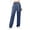 Blue #024, variant on Wide Leg Jeans Woman Elastic Waist Baggy Drawstring Pull On Trouser Jeans High Waisted Stretchy Straight Leg Denim Pants