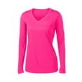 thumbnail image 5 of Sport-Tek Women's 100 Percent Polyester Long Sleeve V-Neck Tee - LST353LS, 5 of 6