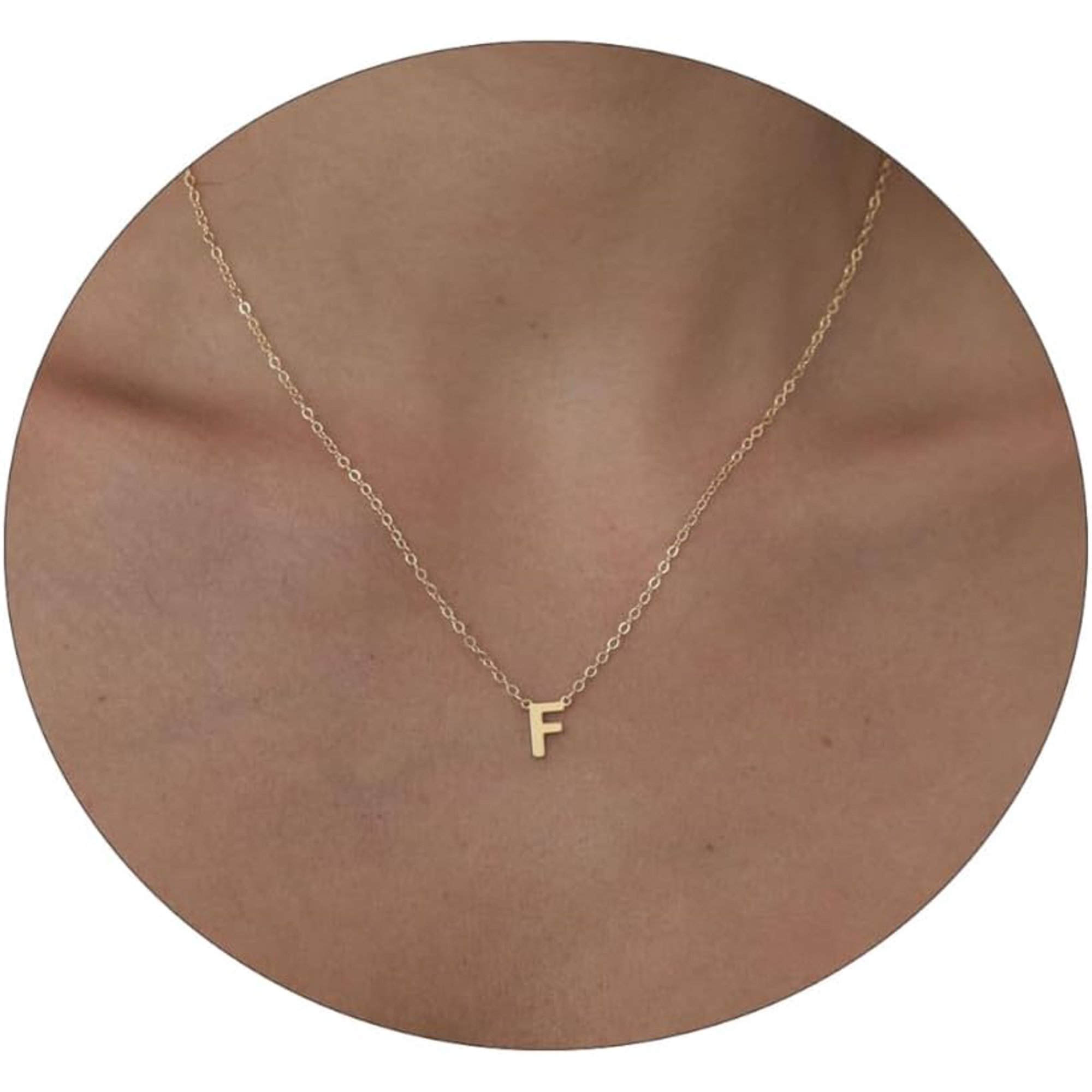 Initial Necklace For Women | Dainty Gold Letter Necklaces 14K Gold Plated Personalized Tiny Initial Pendant Necklace Cute Letter A-Z Name Necklace Simple Initial Jewelry Gift For Women[o2205]