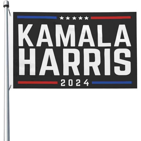 Kamala Harris 2024 Flag for Harris President Flag with Grommets, Double Sided Polyester Banner for Indoor Outdoor, Harris Flags with Vivid Color for Yard Sign Garden Lawn Holiday