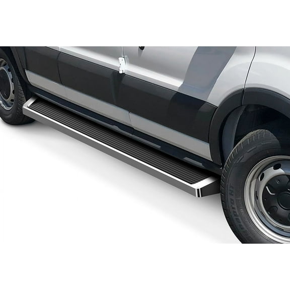 2015-2019 Ford Transit Van (Full Size) For 3 Door Models Only Polish Finish 6 Inch iRunning Board Door to Door Side Bar Side Step Running Board