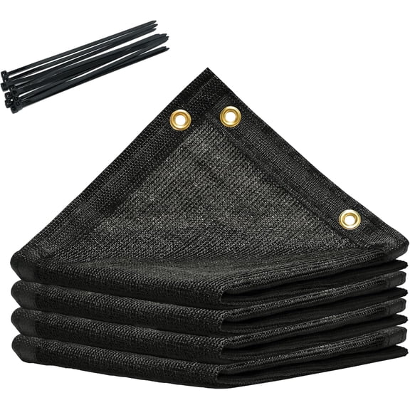 Royal Shade 4' x 2' Black 90% Shade Cloth Mesh Tarp Sunblock with Grommets for Dog Kennel Cover, Chicken Coop & Pet Playpen, Greenhouse, Fence Privacy Screen (We Make Custom Size)