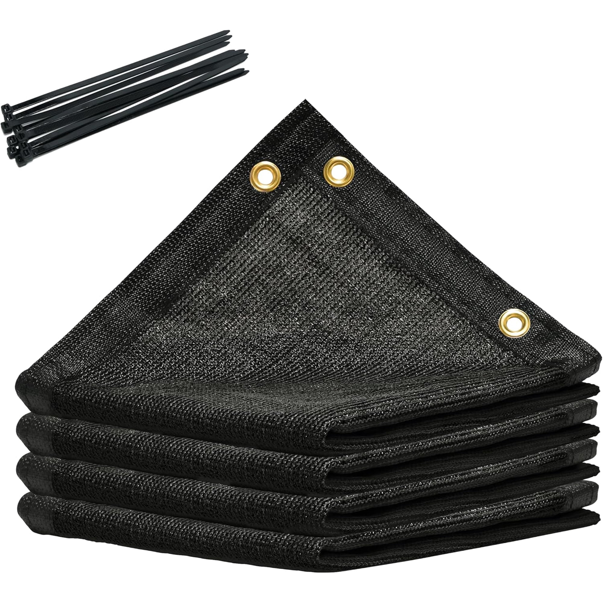 Royal Shade 7 x 15 Black 90% Shade Cloth with Grommets Sunblock Mesh Tarp for Dog Kennel Fence Privacy Screen Greenhouse Chicken Coop & Pet Playpen
