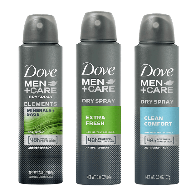 Dove AntiPerspirant Deodorant Spray For Men SizePack of 3 Flavor