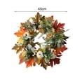 thumbnail image 3 of Autumn Harvest Wreath with Pumpkins and Maple Leaves 24 Inch Fall Decor for Front Door, Thanksgiving, Indoor/Outdoor Use, 3 of 5