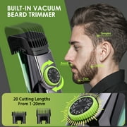 Vacuum Beard Trimmer for Men with , Trimmer for Mustache, Sideburns, Facial Hair