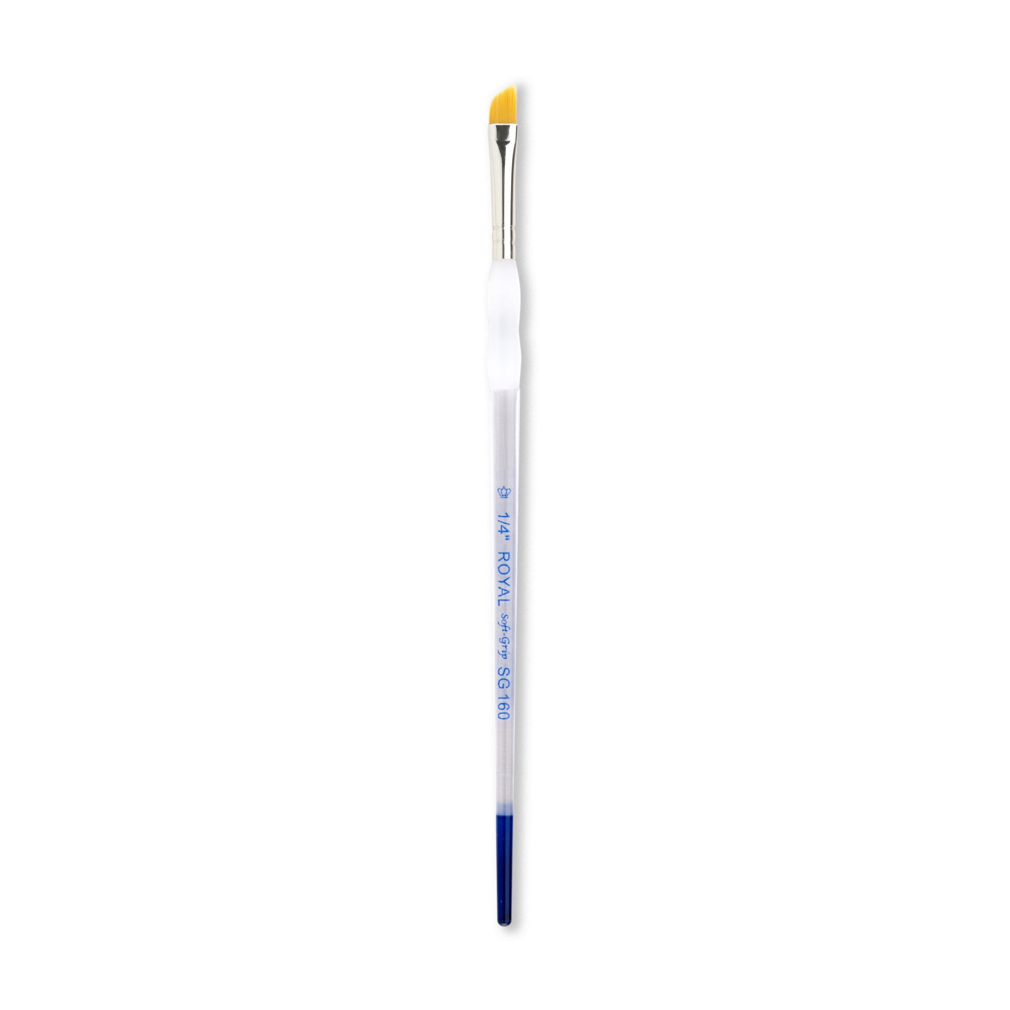 Royal Brush SoftGrip Golden Taklon Brush, Angular, 1/4"