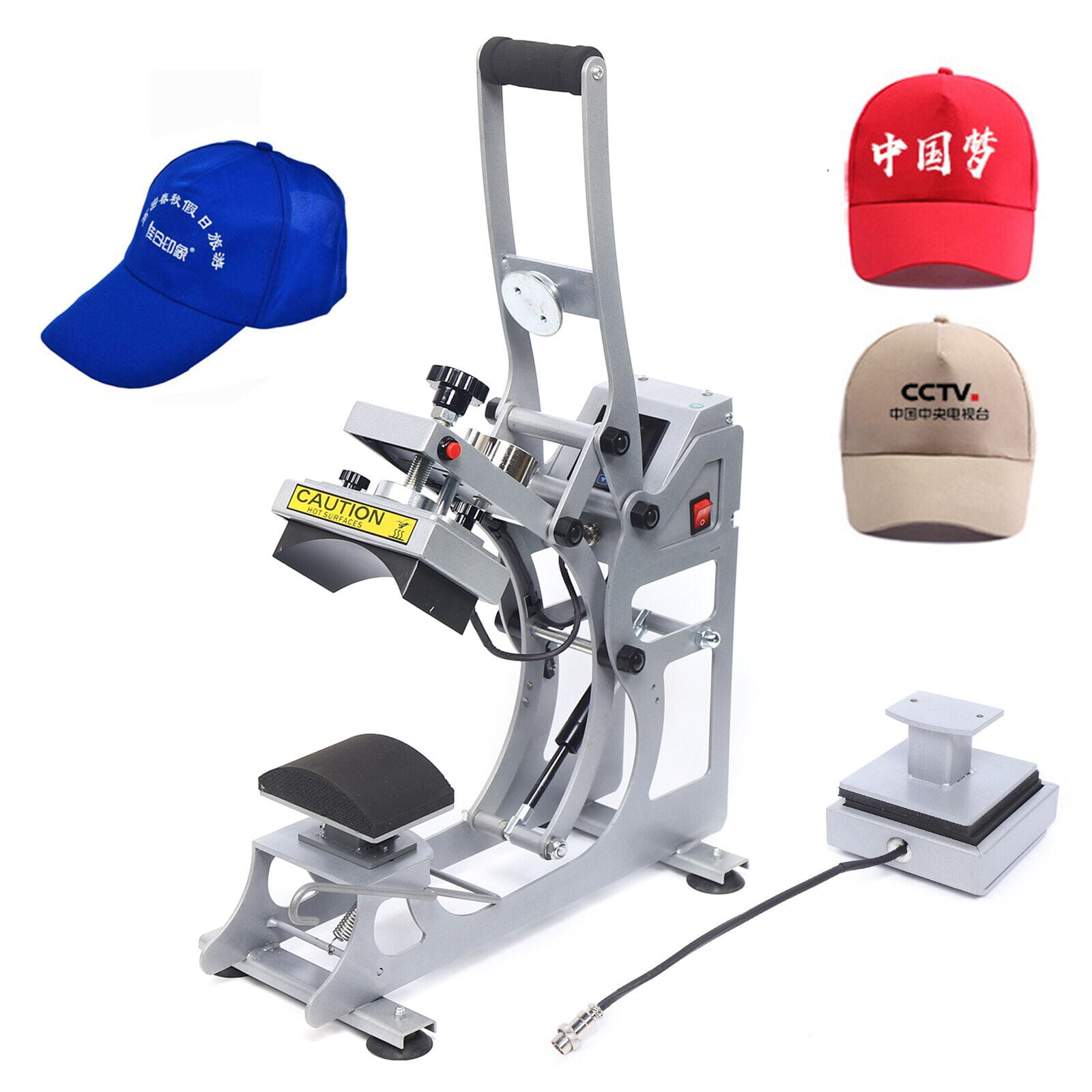 DENSET 2in1 Digital Heat Press Machine Fits Pressing Letters Numbers and Images on Caps