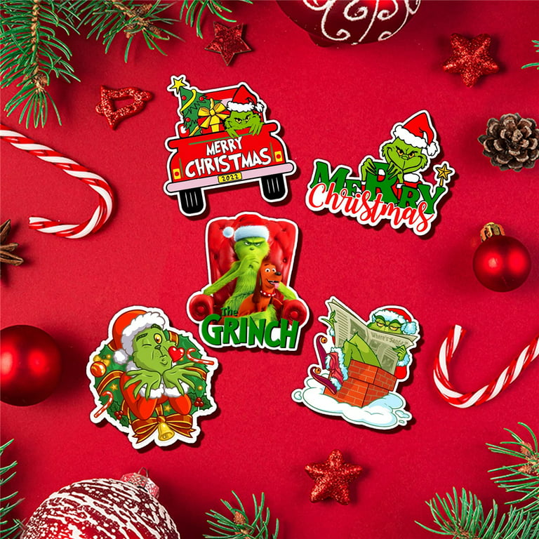 8) Stickers~Christmas Merry Grinchmas Grinch~Glossy Gift Labels~Crafts~560S
