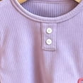 thumbnail image 5 of hotojiny Little Girls Long Sleeve Shirts Comfy Soft Crewneck Plain Kids Tops Boys Fitted Casual Undershirts(Purple,1-2 Years), 5 of 6