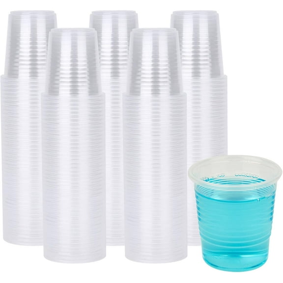 80 Pack 9 oz Disposable Plastic Cups, Clear Plastic Cups Tumblers, Plastic Cups Bulk, Transparent for Wedding, Thanksgiving, Birthday, Halloween, Christmas Party