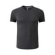 thumbnail image 1 of Tops para hombre, blusas y camisas de cuello redondo y manga corta para hombre, camiseta de manga corta de goma sin costuras de secado rápido de color liso de seda de hielo para hombre, camiseta de ve, 1 of 4