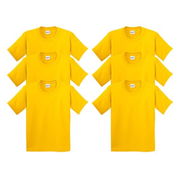 Gildan T-Shirt en Coton Épais pour Hommes - 5000 (Lot de 6)