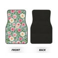 thumbnail image 2 of Balery Rose Flowers Pattern 4-Piece Floor Mats, Heavy-Duty Rubber Liners, Anti-Slip Design, All-Season Automotive Protection, Vehicles, Cars, Trucks, and SUVs, 2 of 5