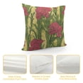 thumbnail image 4 of Nawypu  Flower Throw Pillow Cushion Case, Hand Drawn Like Sketchy Floral Pattern of Gladiolus Spring Season Blooms, Decorative Rectangle Accent Pillow Cover, Yellow Coral and Green, 4 of 5