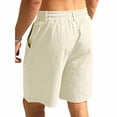 thumbnail image 6 of Men Casual Shorts, Solid Elastic Waist Loose Fit Pocket Beach Pants, Quick Dry Breathable Lightweight for Hiking Gym Daily Wear, Summer Vacation | AESTIVO,Beige 2XL, 6 of 9