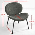 thumbnail image 6 of Comfy Shell Chair,Single Side Chair with Tripod, Fabric Lounge Chair with Comfortable Backrest, Modern Accent Chair for Living Room, Reading, Lounge, Office(Bean Paste Red), 6 of 9