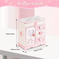 thumbnail image 6 of OldPAPA Girls Kids Jewelry Box,Princess Cute Wooden Jewelry Box with Drawer & Mirror, Organizer Display for Necklace Rings Bracelets Earrings,Pink Castle, 6 of 8