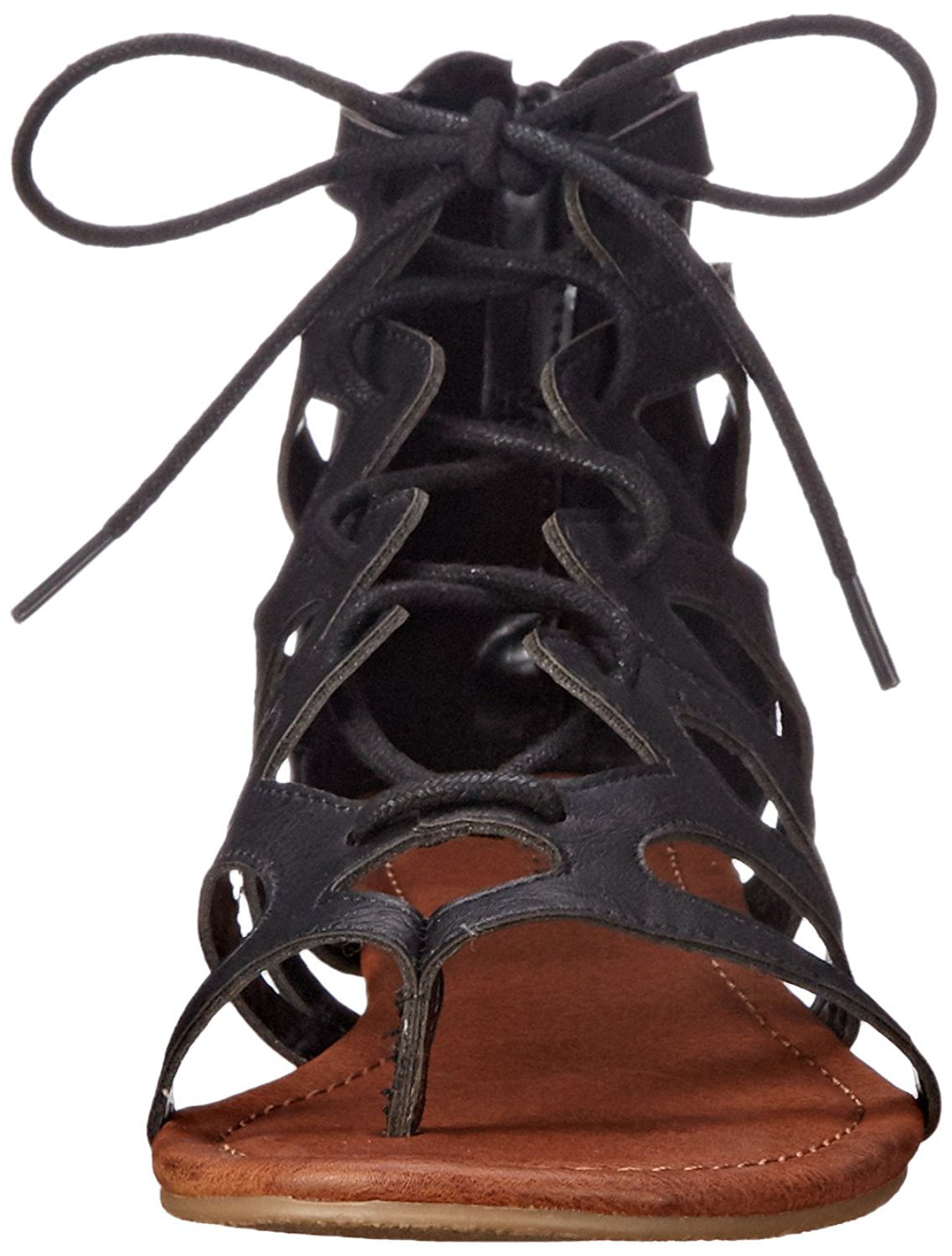 Rampage Womens Santini Cutout Lace-Up Open Toe Ankle Strap Gladiator Sandal