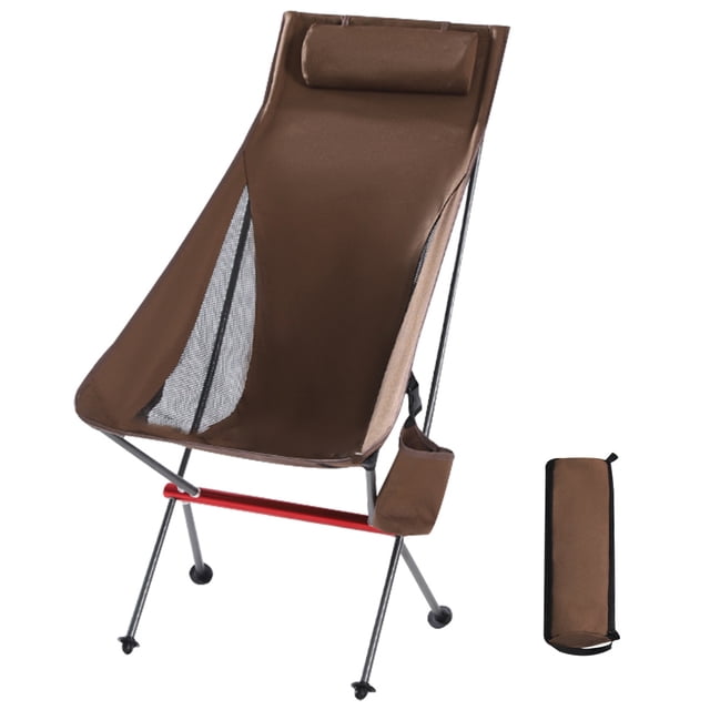 Silla plegable para acampar, silla perezosa individual portátil para playa turística al aire libre (marrón) Ehuebsd Para Estrenar