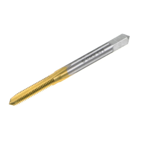 Unique Bargains M3.5 x 0.6 Cobalt High Speed Steel Straight Flute Machine Thread Tap Titanium Coated
