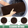 thumbnail image 4 of Chenille Absorbent Outdoor Doormat 48" x 30", Washable Muddy Door Mats for Dog Non Slip Indoor Doormat Dog Mat for Muddy Paw Front Inside Doormats for Entryway Brown, 4 of 9