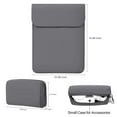thumbnail image 4 of Mosiso Laptop Sleeve Case PU Leather Case Compatible With MacBook Air 13 inch M2 A2681 M1 A2337 A2179 A1932/Pro 13 M2 M1 A2338 A2251 A2289 A2159 A1989 A1706 A1708,Notebook Tablet Faux Suede Leather Ca, 4 of 7