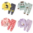 thumbnail image 2 of Conjunto de ropa interior para niños, pijama de algodón para niño de algodón para niñas, ropa de bebé Otoño, ropa para el hogar, ropa de dormir larga, 2 of 4