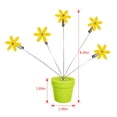 thumbnail image 2 of Lindo soporte para notas de tarjetas de mesa con flores, 1 soporte para clips de fotos, soporte de escritorio para notas, papel, notas, fotos, Navidad, bodas (amarillo), 2 of 5