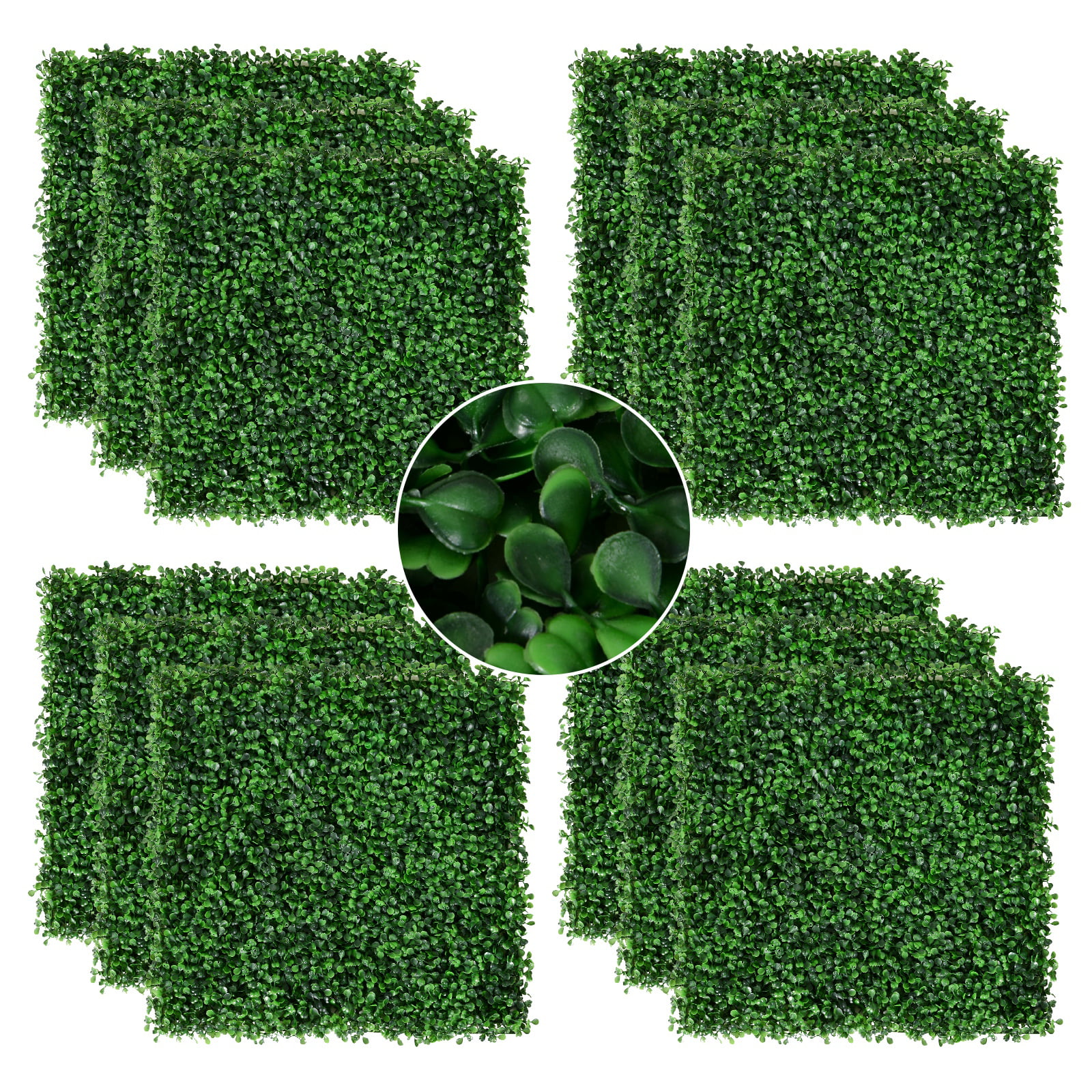 12x Wall Hedge Decor Fake Fence Artificial Mat Grass Patio Hedge Fence Deck Wall 