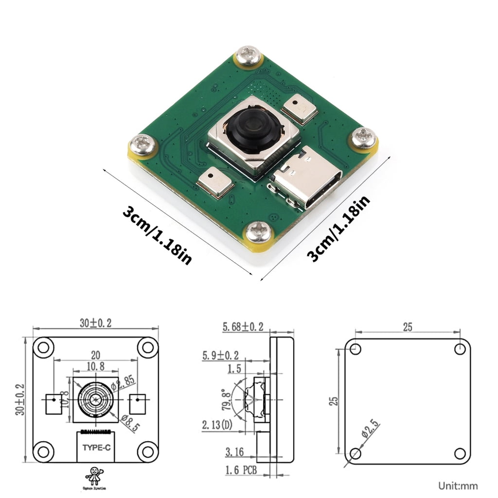 12MP USB Webcam IMX378 Sensors Distortion Lens 30fps Plug&Play for Live Streaming Video Calls
