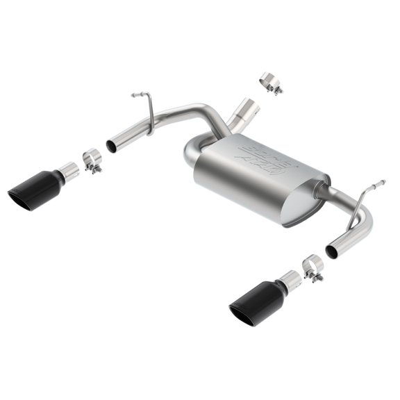 Borla 11860BC ATAK Axle-Back Exhaust System Fits 12-18 Wrangler (JK) Fits select: 2015-2018 JEEP WRANGLER UNLIMITED, 2012-2014 JEEP WRANGLER