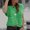 🔥 Green, variant on Dianli Pocket Button Short Sleeve Knit Tank Top Collar Button Front Versatile Casual Pullover Lightweight Breathable Ribbed Knit Soft Fabric Cute Everyday Layering And Office Wear Black L