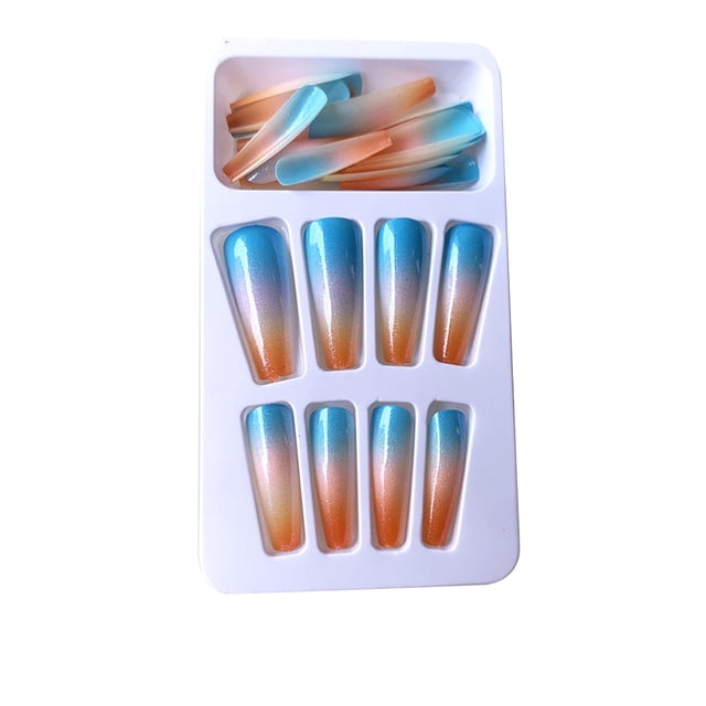 Juego de tiras de uñas Seitruly de colores puntas falsas en forma de T CE011633-02